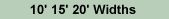 10', 15' & 20' Widths Pricing & Dimensions