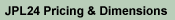 JPL24 Pricing & Suggested Dimensions