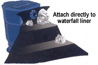 Attach directly to waterfall liner